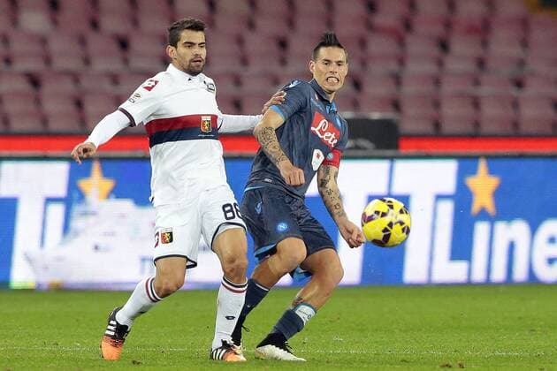 Rincon Tomas Genoa CFC, Marek Hamsik Napoli, Napoli 26-01-2015 Stadio San Paolo Football Calcio Serie A SSC Neapel vs CFC Genua 1893 FC cesarexpurini