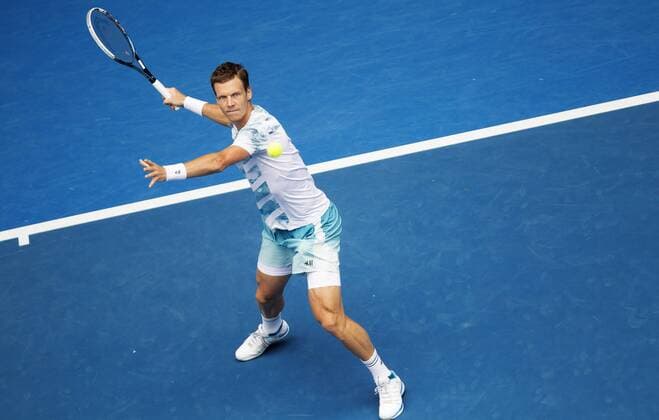 TENNIS - ATP Tennis Herren Australian Open 2015 MELBOURNE,AUSTRALIA,27.JAN.15 - TENNIS - ATP World Tour, Grand Slam, Australian Open. Image shows Tomas Berdych (CZE).