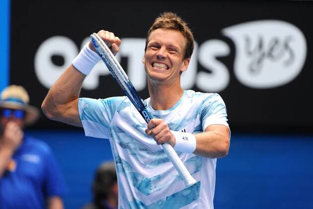 Tomas Berdych (CZE) TENNIS : Open d Australie - Melbourne - 27 01 2015 TennisMagazine Panoramlc 