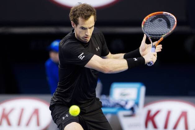 TENNIS - ATP Tennis Herren Australian Open 2015 MELBOURNE,AUSTRALIA,27.JAN.15 - TENNIS - ATP World Tour, Grand Slam, Australian Open. Image shows Andy Murray (GBR).
