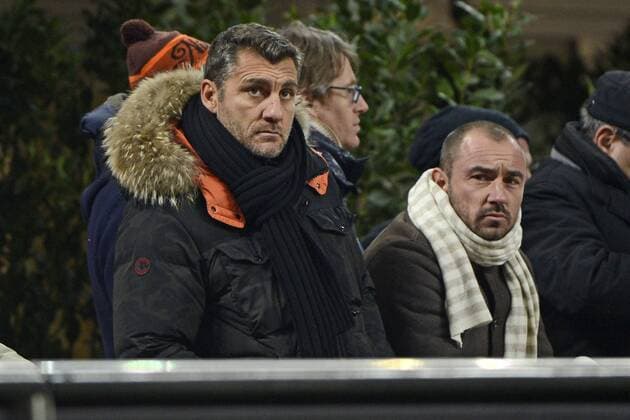 Aktuell Fußball, Italien, Coppa Italia, AC Mailand - Lazio Rom Christian Vieri, Cristian Brocchi Coppa Italia AC Milan - Lazio Rom giuseppexceleste