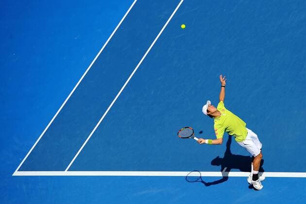 Kei Nishikori (JPN) TENNIS : Open d Australie - Melbourne - 28 01 2015 TennisMagazine Panoramlc 