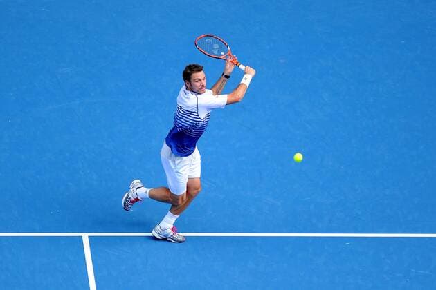 Stanislas Wawrinka (SUI) TENNIS : Open d Australie - Melbourne - 28 01 2015 TennisMagazine Panoramlc 