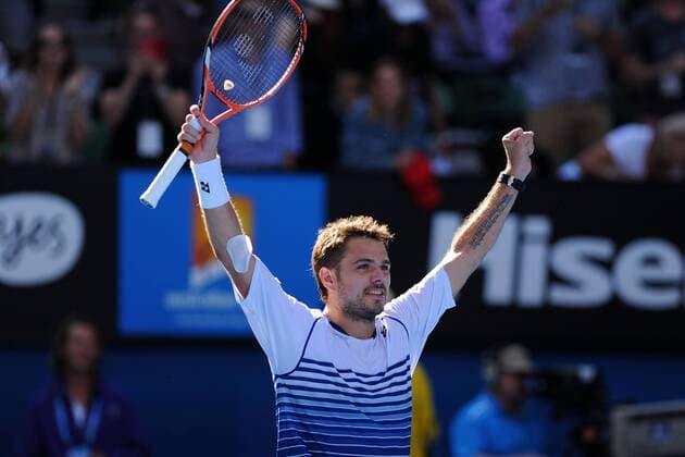 Stanislas Wawrinka (SUI) TENNIS : Open d Australie - Melbourne - 28 01 2015 TennisMagazine Panoramlc 