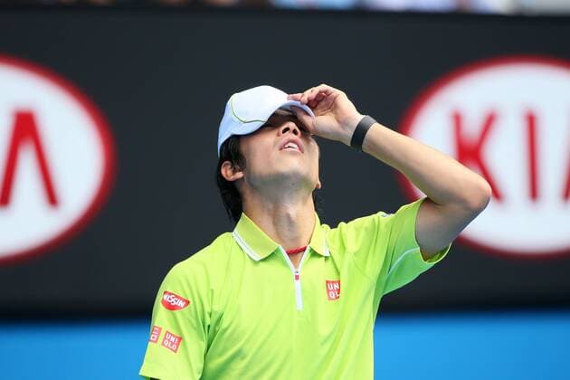 Kei Nishikori (JPN), JANUARY 28, 2015 - Tennis : 2015 Australian Open tennis tournament Men s quarter-final in Melbourne, Australia. Noxthirdxpartyxsales  (umqa020619)