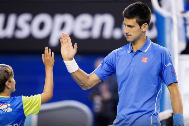 TENNIS - ATP Tennis Herren Australian Open 2015 MELBOURNE,AUSTRALIA,28.JAN.15 - TENNIS - ATP World Tour, Grand Slam, Australian Open. Image shows Novak Djokovic (SRB).