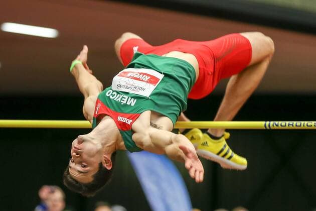 Edgar Rivera (MEX); Koelner Hochsprungmeeting mit Musik am 28.01.2015 im Leichtathletik-Zentrum der Sporthochschule Koeln (Deutschland). Koelner Hochsprungmeeting mit Musik; Koeln, 28.01.2015 xakx