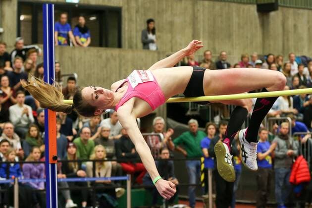 Sietske Noorman (NED); Koelner Hochsprungmeeting mit Musik am 28.01.2015 im Leichtathletik-Zentrum der Sporthochschule Koeln (Deutschland). Koelner Hochsprungmeeting mit Musik; Koeln, 28.01.2015 xakx