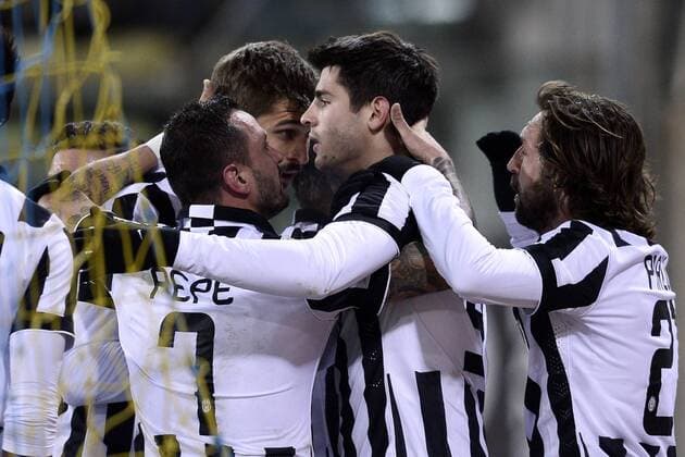 Coppa Italia FC Parma-Juventus Turin esultanza gol Alvaro Morata 