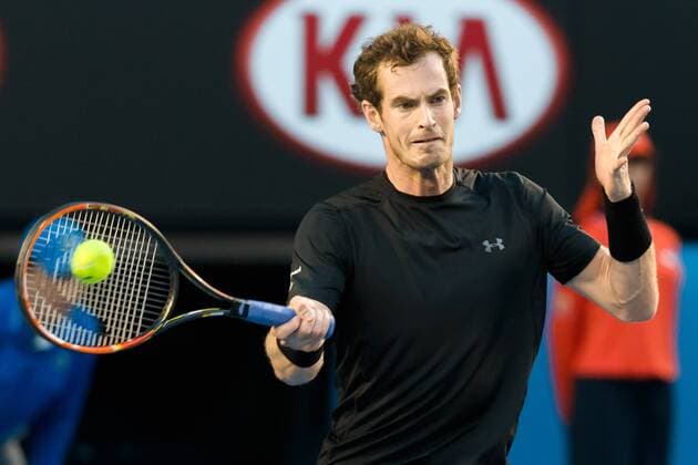 January 29, 2015: 6th seed Andy Murray (GBR) in action in a Semifinals match on day eleven of the 2015 Australian Open grand slam tennis tournament at Melbourne Park in Melbourne, Australia. Australian Open JAN 29 - ZUMAc04_