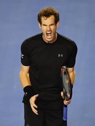 Jan. 29, 2015 - Melbourne, VICTORIA, AUSTRALIA - Great Britain s Andy Murray in action during his semi final match on day 11 of the Australian Open tennis on Rod Laver Arena in Melbourne, Australia. - ZUMAk106