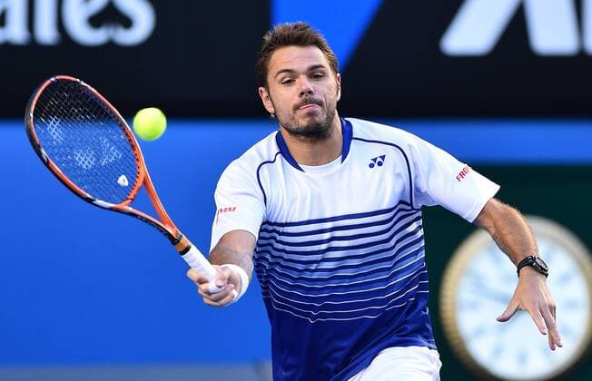 Jan. 30, 2015 - Melbourne, VICTORIA, AUSTRALIA - Switzerland s Stanislas Wawrinka in action during his semi final match on day 12 of the Australian Open tennis in Melbourne, Australia Tennis 2015 - Australian Open - Day 12 - ZUMAk106