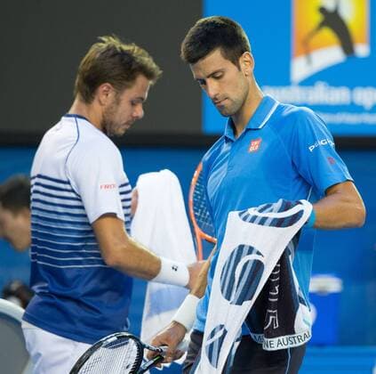 Novak Djokovic (SRB) Tennis - Australian Open 2015 - Grand Slam ATP Tennis Herren WTA Tennis Damen - Melbourne Olympic Park - Melbourne - Victoria - Australia - 30 January 2015.