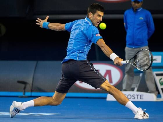 Novak Djokovic (SRB) Tennis - Australian Open 2015 - Grand Slam ATP Tennis Herren WTA Tennis Damen - Melbourne Olympic Park - Melbourne - Victoria - Australia - 30 January 2015.