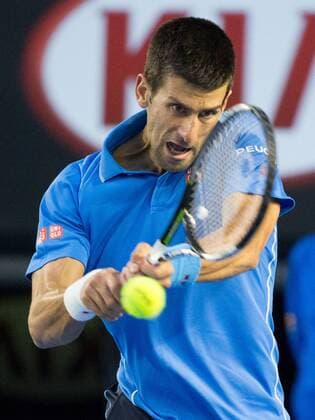 Novak Djokovic (SRB) Tennis - Australian Open 2015 - Grand Slam ATP Tennis Herren WTA Tennis Damen - Melbourne Olympic Park - Melbourne - Victoria - Australia - 30 January 2015.