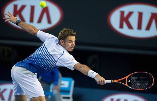 Stan Wawrinka (SUI) Tennis - Australian Open 2015 - Grand Slam ATP Tennis Herren WTA Tennis Damen - Melbourne Olympic Park - Melbourne - Victoria - Australia - 30 January 2015.