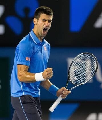 Novak Djokovic (SRB) Tennis - Australian Open 2015 - Grand Slam ATP Tennis Herren WTA Tennis Damen - Melbourne Olympic Park - Melbourne - Victoria - Australia - 30 January 2015.