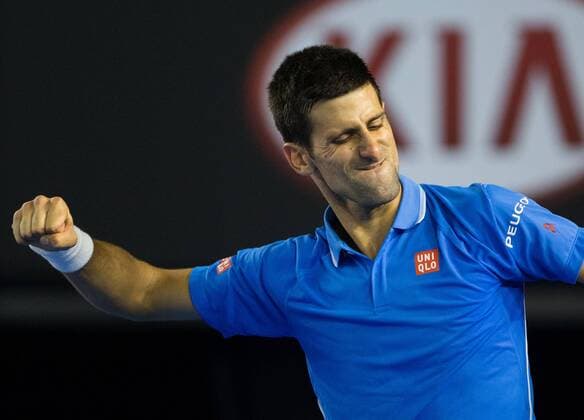 Novak Djokovic (SRB) Tennis - Australian Open 2015 - Grand Slam ATP Tennis Herren WTA Tennis Damen - Melbourne Olympic Park - Melbourne - Victoria - Australia - 30 January 2015.