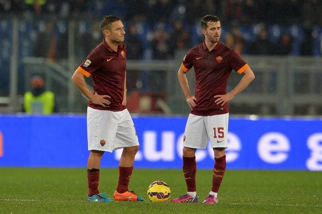 Francesco Totti e Miralem Pjanic Roma. Serie A AS Rom - FC Empoli AntoniettaxBaldassarre