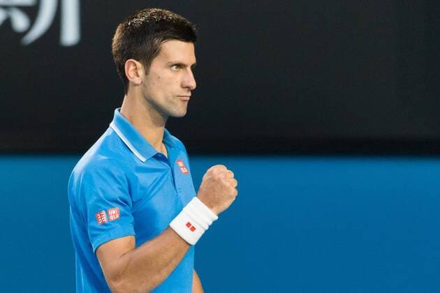 February 1, 2015: 1st seed Novak Djokovic (SRB) in action in the Men s Final match on day fourteen of the 2015 Australian Open grand slam tennis tournament at Melbourne Park in Melbourne, Australia. - ZUMAc04_