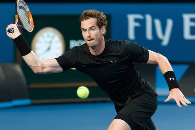 February 1, 2015: 6th seed Andy Murray (GBR) in action in the Men s Final match on day fourteen of the 2015 Australian Open grand slam tennis tournament at Melbourne Park in Melbourne, Australia. - ZUMAc04_