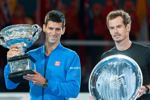 February 1, 2015: 1st seed Novak Djokovic (SRB) celebrates winning the Men s Final match on day fourteen of the 2015 Australian Open grand slam tennis tournament at Melbourne Park in Melbourne, Australia. - ZUMAc04_