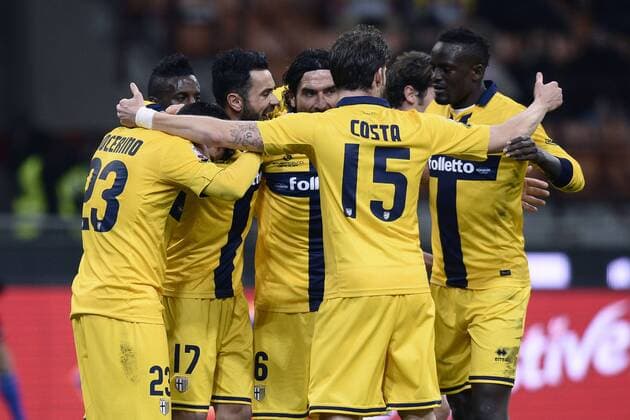 Aktuell Fußball, Italien, Serie A, AC Mailand - FC Parma Serie A AC Mailand - FC Parma Torjubel Antonio Nocerino 