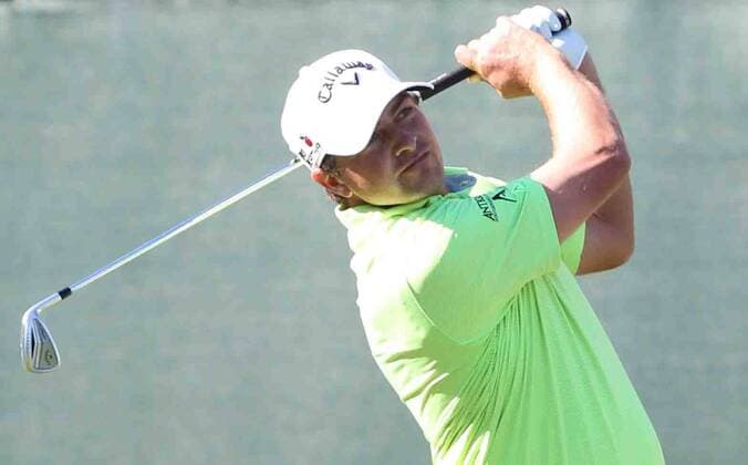 Feb. 1, 2015 - Scottsdale, Arizona, United States - Brian Stuard tees off the 16th hole during the final round of the Waste Management Phoenix Open at TPC at Scottsdale. PGA Golf Herren Golf 2015 - Waste Management Phoenix Open - Final Round - ZUMAw109