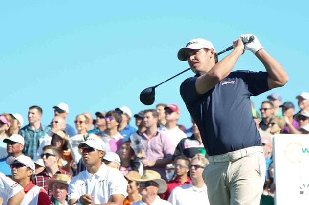 Feb. 1, 2015 - Scottsdale, Arizona, United States - Brooks Koepka tees off the 11th hole during the final round of the Waste Management Phoenix Open at TPC at Scottsdale. PGA Golf Herren Golf 2015 - Waste Management Phoenix Open - Final Round - ZUMAw109
