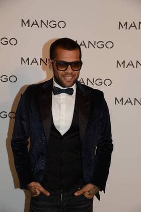 Several celebrities have attended the Mango catwalk during 080 Barcelona Fashion Week on February 2nd, 2015. In the pic: FC Barcelona Barca football player Dani Alves ManuelxPinillaxP 