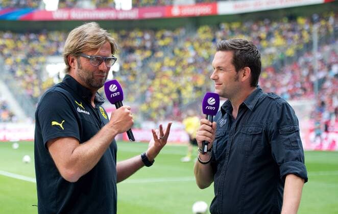 Smastag 20.07.2013, Saison 2013 2014, Telekom Cup 2013 in Moenchengladbach Borussia Dortmund , Trainer Jürgen Klopp (BVB) im Interview bei Matthias Killing DeFodi001