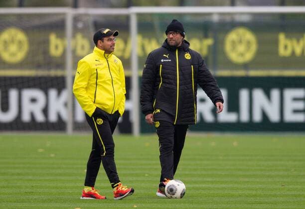 Donnerstag 17.10.2013, Saison 2013 2014, Training BV Borussia Dortmund, Trainer U-23 David Wagner (BVB) und Trainer Juergen Klopp (BVB) DeFodi01001046626