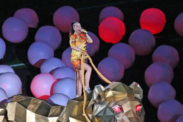 Halbzeitshow des Super Bowl XLIX mit Katy Perry - Super Bowl XLIX, Seattle Seahawks vs. New England Patriots, University of Phoenix Stadium, Phoenix
