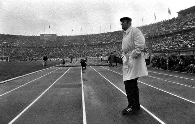 Fussball Europameisterschaft 1972 Deutschland - England 0:0 13.05.1972 Trainer Helmut SCHOEN (Deutschland) vor dem Spiel im Olympiasadion. xxNOxMODELxRELEASExx