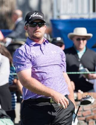 Feb. 5, 2015 - Torery Pines, California, USA - Steve Wheatcroft watches his drive on the first hole of the south course during the first round of the Farmers Insurance Open at Torrey Pines Golf Course on February 5, 2015 in San Diego, California. Farmers Insurance Open 2015 - ZUMAg139