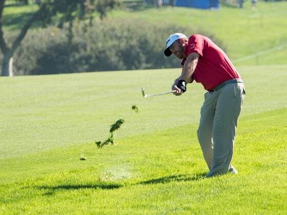 Feb. 6, 2015 - Torery Pines, California, USA - J.B. Holmes plays his second shot on the 12th hole of the south course during the second round of the Farmers Insurance Open at Torrey Pines Golf Course on February 6, 2015 in San Diego, California. Farmers Insurance Open - Second Round - ZUMAg139