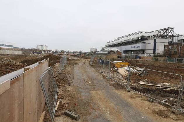 A general view of the site for Tottenhams proposed new stadium Barclays Premier League- Tottenham Hotspurs - White Hart Lane - England - 7th February 2015 - Picture DavidxKlein Sportimage EDITORIAL USE ONLY. No use with unauthorised audio, video, data, fixture lists, club league logos or live services. Online in-match use limited to 120 images, no video emulation. No use in betting, games or single club league player publications.