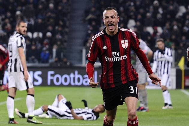Db Torino 07 02 2015 Serie A, Juventus Turin vs AC Mailand: Torjubel Luca Antonelli 