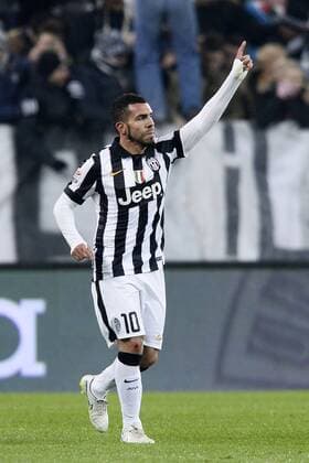 Db Torino 07 02 2015 Serie A, Juventus Turin vs AC Mailand: Torjubel Carlos Tevez 