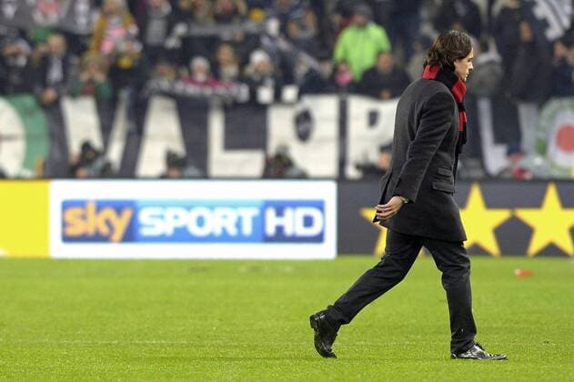 Filippo Inzaghi Milan, Torino 07-02-2015, Juventus Stadium, Football Calcio 2014 2015 Serie A, Juventus - Milan, Foto Filippo Alfero Insidefoto filippoxalfero