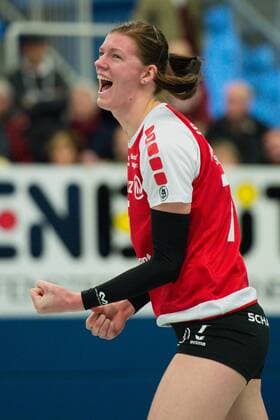 08.02.2015, Halle Berg Fidel, Muenster Volleyball, Bundesliga Frauen, USC Münster Muenster vs. MTV Allianz Stuttgart Jubel Renata Sandor ( 7 Stuttgart)