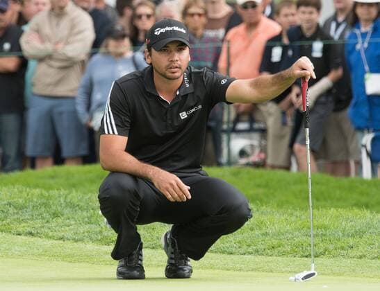 Feb. 8, 2015 - Torery Pines, California, USA - Jason Day of Australia plays lines up his putt on the 11th hole during the final round of the Farmers Insurance Open at Torrey Pines Golf Course on February 8, 2015 in San Diego, California. Farmers Insurance Open - Third Round - ZUMAg139