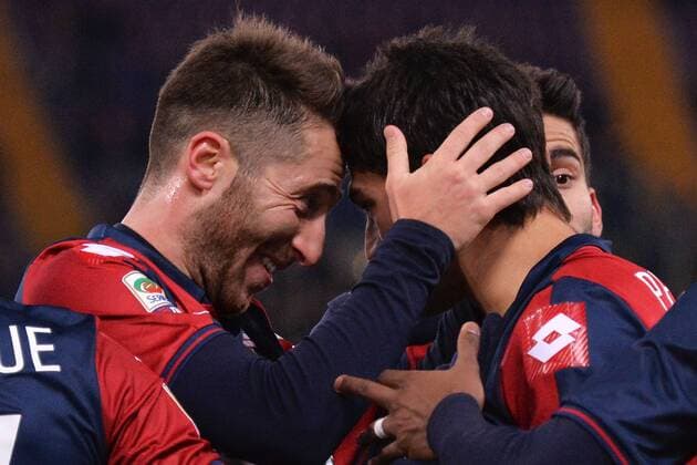 Aktuell Fußball, Italien, Lazio Rom - CFC Genua FC 1893 - Diego Perotti Genoa Goal celebration 0-1 Football Calcio Serie A Lazio Roma - CFC Genoa 1893 FC Foto AndreaxStaccioli Insidefoto andreaxstaccioli