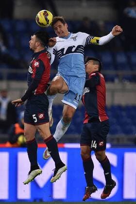 Armando Izzo Genoa, Miroslav Klose Lazio Roma 09-02-2015 Stadio Olimpico, Football Calcio Serie A Lazio Rom vs CFC Genua 1893 FC andreaxstaccioli