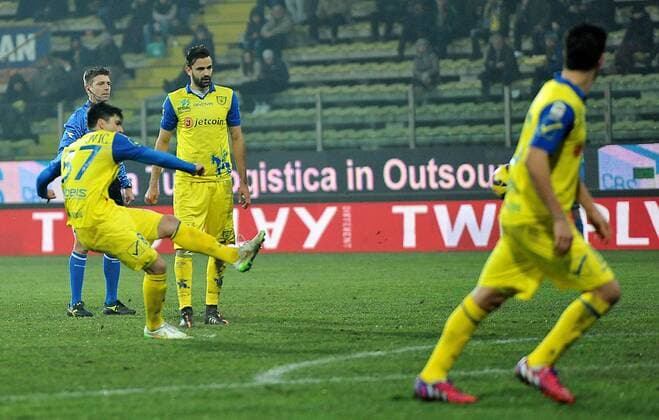IPP20150211 Football - soccer: Serie A, FC Parma - AC Chievo Verona, Ervin Zukanovic - Tor 0-1 xHOCHxZWEIx xItalyxPhotoxPressx 