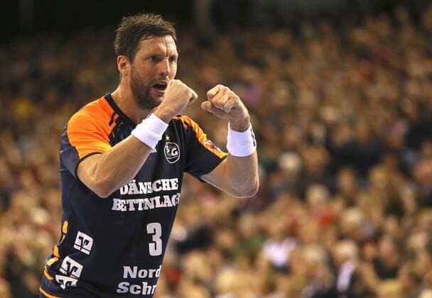 Foto : Jubel Flensburg , Tobias Karlsson Handball Herren am 11.02.2015 Champions - League SG Flensburg - Besiktas Mogaz Istanbul
