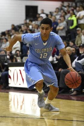 February 13, 2015 - Boston, Massachusetts, U.S. - Columbia Lions guard Maodo Lo (12) drives the ball to the basket during the Ivy League NCAA College League USA basketball game between the Columbia Lions and the Harvard Crimson held at Lavietes Pavilion in Boston Massachusetts. Harvard defeated Columbia in regulation time 72-68. Eric Canha CSM NCAA Basketball 2015: Columbia vs Harvard FEB 13 - ZUMAc04_