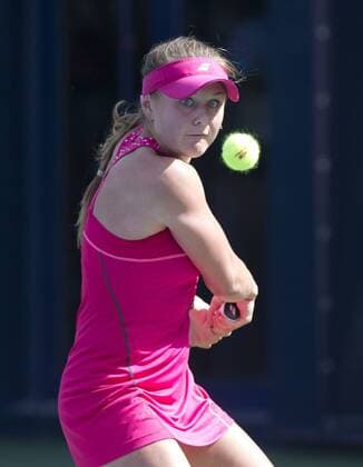 Kateryna Kozlova (UKR) Tennis - Dubai Tennis Championships 2015 - WTA Tennis Damen - - Dubai - - United Arab Emirates - 16 February 2015. Juergen Hasenkopf - Juergen Hase