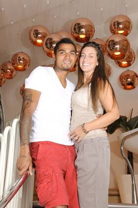 Kevin-Prince Boateng (AC Milan) mit seiner Frau Jenny