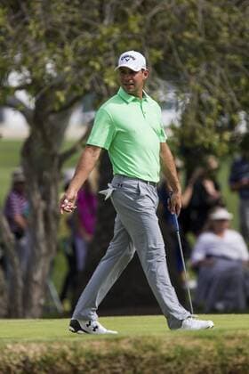 Feb. 20, 2015 - Los Angeles, California, U.S - Gary Woodland plays in the second round of the Northern Trust Open PGA Golf Herren golf tournament at Riviera Country Club in Los Angeles on Friday, February 20, 2015. 2015 Northern Trust Open - ZUMAc68_